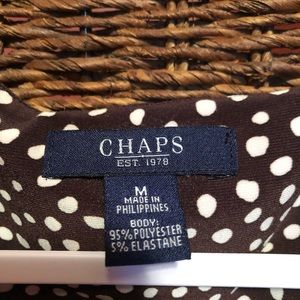 Chaps Sleeveless V Neck Dress